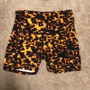 Cheetah print bike shorts